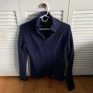 Banana Republic Quarter Zip Fleece, Men’s, Navy, Medium